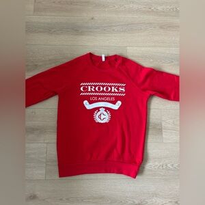 Crooks & Castles Women’s Size Small Red crew neck sweatshirt